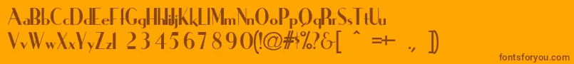IronickNormal Font – Brown Fonts on Orange Background