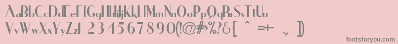 フォントIronickNormal – ピンクの背景に灰色の文字