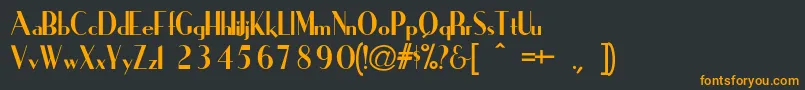 IronickNormal Font – Orange Fonts on Black Background