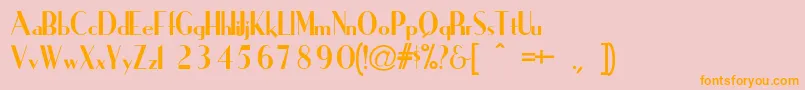 IronickNormal Font – Orange Fonts on Pink Background