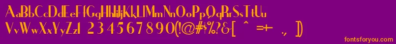 IronickNormal Font – Orange Fonts on Purple Background