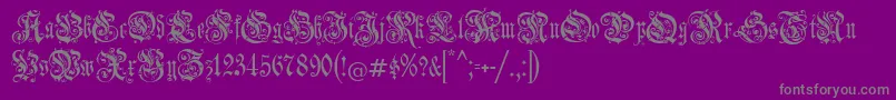 Jenagotisch Font – Gray Fonts on Purple Background