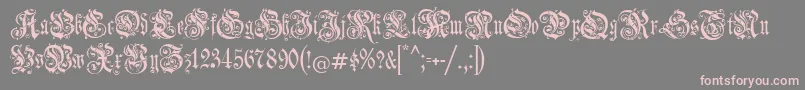 Jenagotisch Font – Pink Fonts on Gray Background