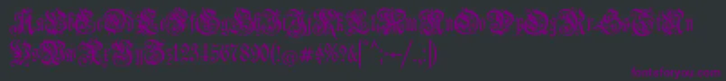 Jenagotisch Font – Purple Fonts on Black Background