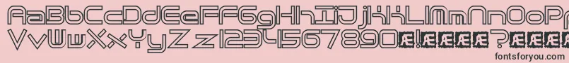 Подробнее о шрифте QuantumFlatHollowBrk Шрифт QuantumFlatHollowBrk – чёрные шрифты на розовом фоне