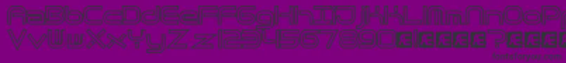 QuantumFlatHollowBrk-Schriftart – Schwarze Schriften auf violettem Hintergrund