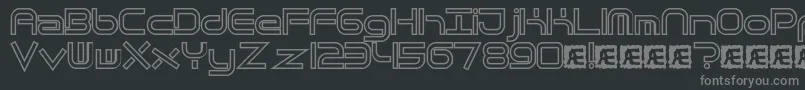 Шрифт QuantumFlatHollowBrk – серые шрифты на чёрном фоне