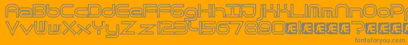 fuente QuantumFlatHollowBrk – Fuentes Grises Sobre Fondo Naranja