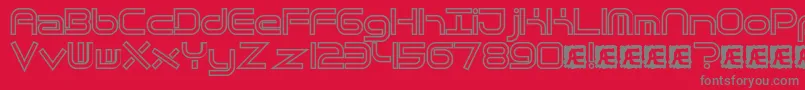 fuente QuantumFlatHollowBrk – Fuentes Grises Sobre Fondo Rojo