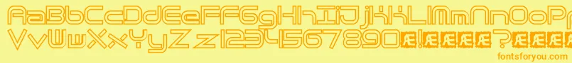 fuente QuantumFlatHollowBrk – Fuentes Naranjas Sobre Fondo Amarillo