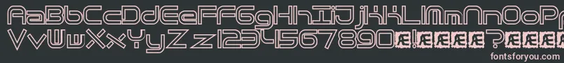 QuantumFlatHollowBrk Font – Pink Fonts on Black Background