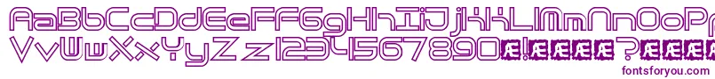 QuantumFlatHollowBrk Font – Purple Fonts