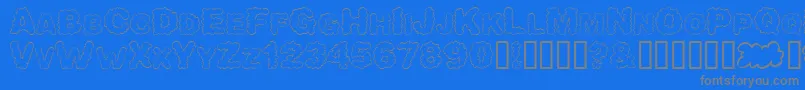 Alphaclouds-Schriftart – Graue Schriften auf blauem Hintergrund