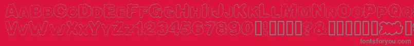 Alphaclouds Font – Gray Fonts on Red Background