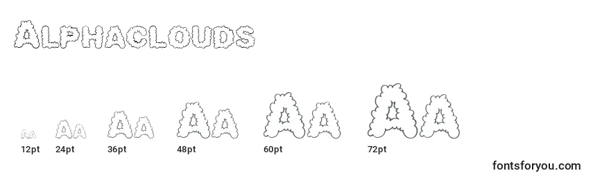 Alphaclouds Font Sizes