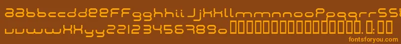 Czcionka Montana2001 – pomarańczowe czcionki na brązowym tle