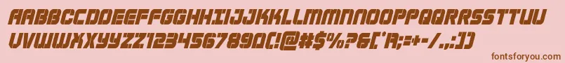 Supersubmarinecondital Font – Brown Fonts on Pink Background