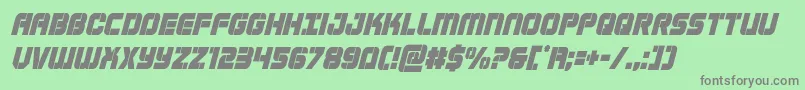 Supersubmarinecondital Font – Gray Fonts on Green Background