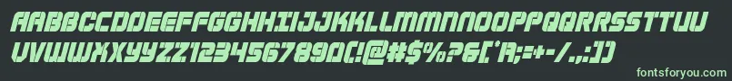 Supersubmarinecondital Font – Green Fonts on Black Background