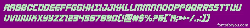 Supersubmarinecondital Font – Green Fonts on Purple Background