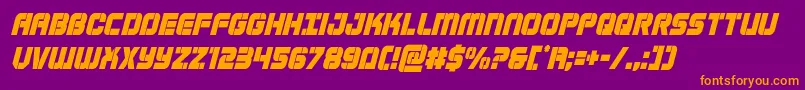 Supersubmarinecondital Font – Orange Fonts on Purple Background