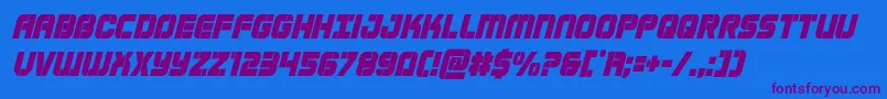 Supersubmarinecondital Font – Purple Fonts on Blue Background