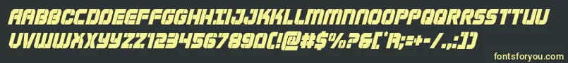 Supersubmarinecondital Font – Yellow Fonts on Black Background