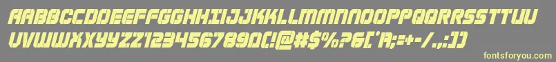 Supersubmarinecondital Font – Yellow Fonts on Gray Background