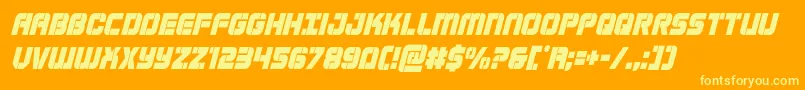 Supersubmarinecondital Font – Yellow Fonts on Orange Background