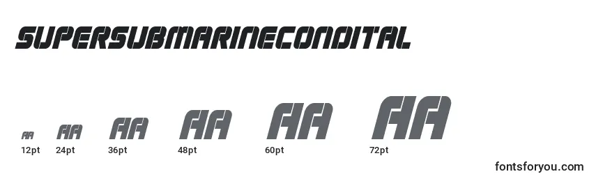 Supersubmarinecondital Font Sizes