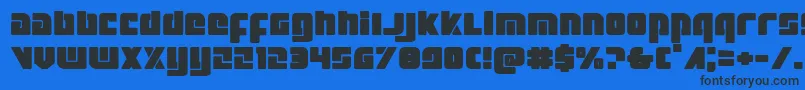 Шрифт Exoplanetexpand – чёрные шрифты на синем фоне