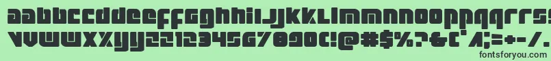 フォントExoplanetexpand – 緑の背景に黒い文字