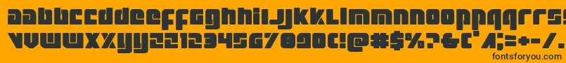 Шрифт Exoplanetexpand – чёрные шрифты на оранжевом фоне