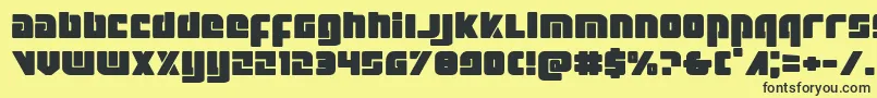 Exoplanetexpand Font – Black Fonts on Yellow Background