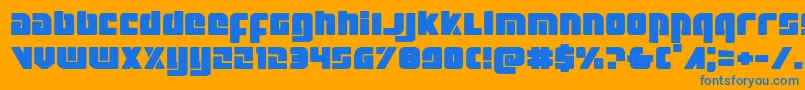 Exoplanetexpand Font – Blue Fonts on Orange Background