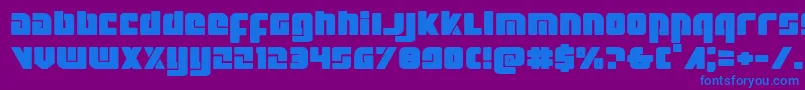 フォントExoplanetexpand – 紫色の背景に青い文字