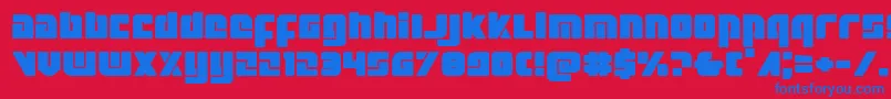 Exoplanetexpand Font – Blue Fonts on Red Background