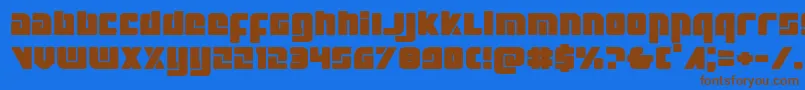 Exoplanetexpand Font – Brown Fonts on Blue Background