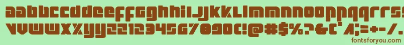 Шрифт Exoplanetexpand – коричневые шрифты на зелёном фоне