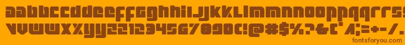 Шрифт Exoplanetexpand – коричневые шрифты на оранжевом фоне