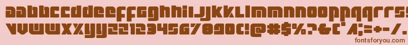 Шрифт Exoplanetexpand – коричневые шрифты на розовом фоне