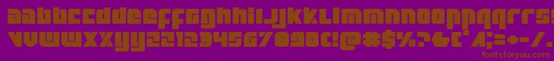 Czcionka Exoplanetexpand – brązowe czcionki na fioletowym tle