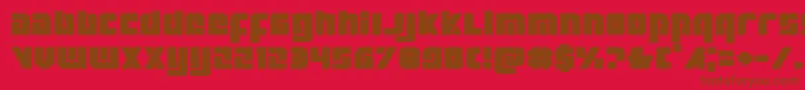 Шрифт Exoplanetexpand – коричневые шрифты на красном фоне