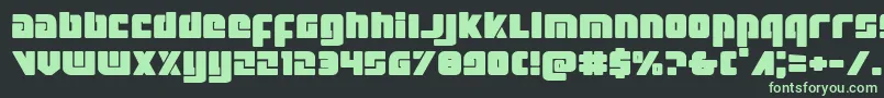 フォントExoplanetexpand – 黒い背景に緑の文字