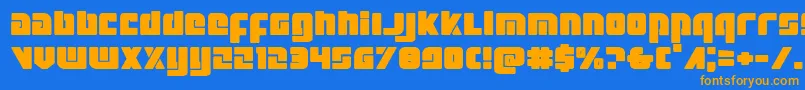 Exoplanetexpand Font – Orange Fonts on Blue Background