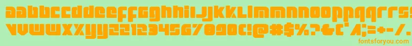 Exoplanetexpand Font – Orange Fonts on Green Background