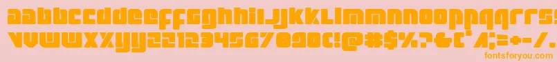Exoplanetexpand-fontti – oranssit fontit vaaleanpunaisella taustalla