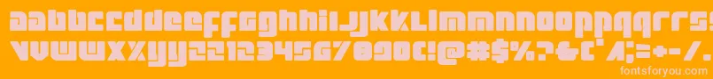 Exoplanetexpand Font – Pink Fonts on Orange Background