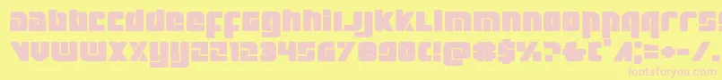Шрифт Exoplanetexpand – розовые шрифты на жёлтом фоне