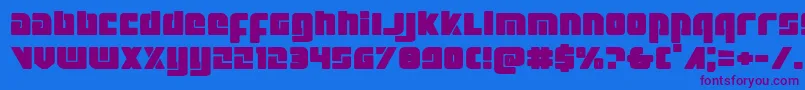 Exoplanetexpand Font – Purple Fonts on Blue Background
